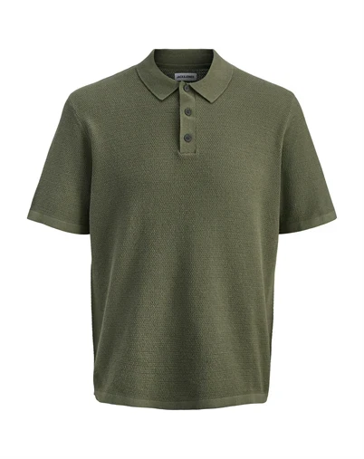 Jack & Jones - JJGeorge Knit Polo - Dusty Olive 